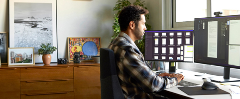 Man working from home