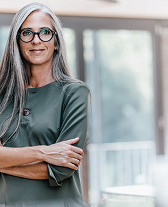 Woman arms crossed mobile image