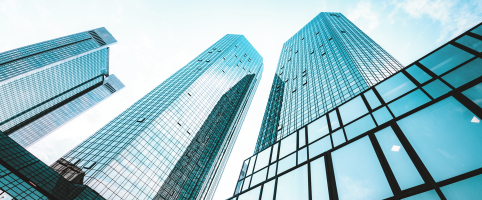 Exterior shot of skyscrapers