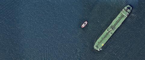Oil tanker at sea